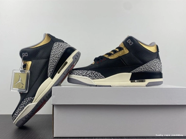 Cheap Husky Gold Jordan Air 3 CK9246-067 Black WMNS 0724
